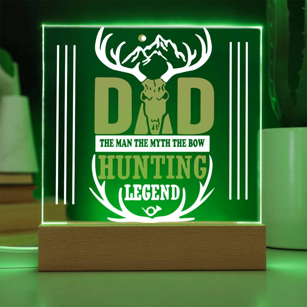 Hunters Gift For Dad, Premium Acrylic Home Décor with Built-in LED Lights