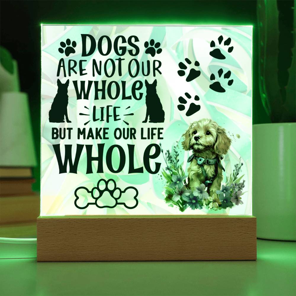 Dogs Are Not Our Whole Life - Gift For Dog Lovers - Acrylic Keepsake with Built-in LED Lights