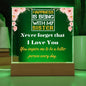 Gift for Sister, Premium Acrylic Keepsake on Wooden Base with Built-in Colorful LED Lights