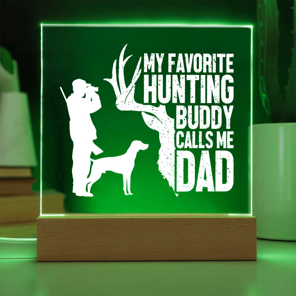 Hunters Gift For Dad, Premium Acrylic Home Décor with Built-in LED Lights