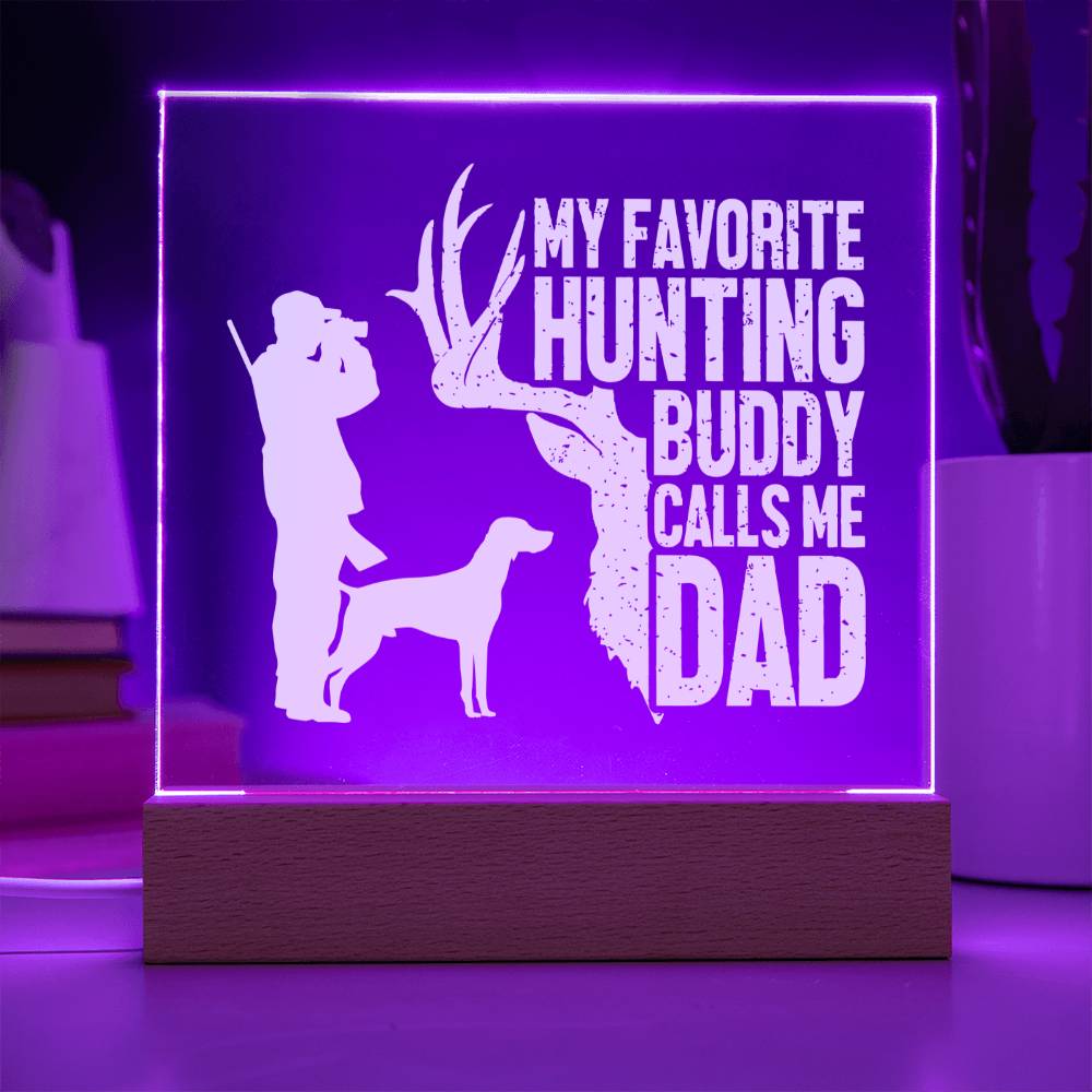 Hunters Gift For Dad, Premium Acrylic Home Décor with Built-in LED Lights