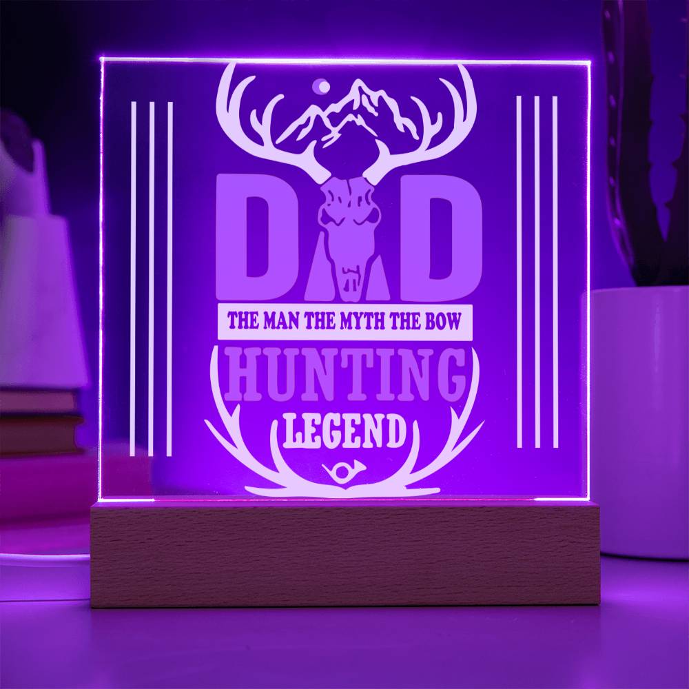 Hunters Gift For Dad, Premium Acrylic Home Décor with Built-in LED Lights