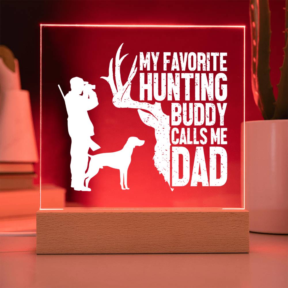 Hunters Gift For Dad, Premium Acrylic Home Décor with Built-in LED Lights