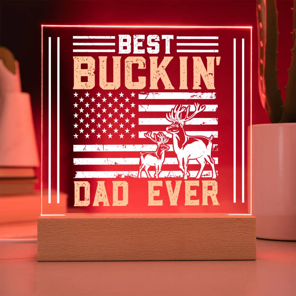 Hunters Gift For Dad, Premium Acrylic Home Décor with Built-in LED Lights