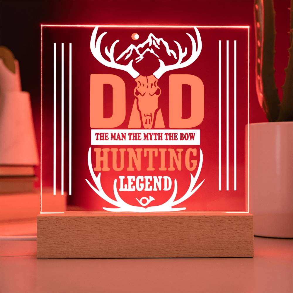 Hunters Gift For Dad, Premium Acrylic Home Décor with Built-in LED Lights