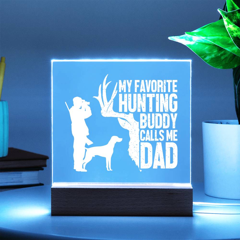 Hunters Gift For Dad, Premium Acrylic Home Décor with Built-in LED Lights