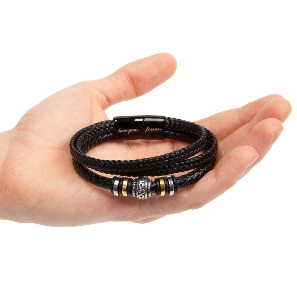 Gift For Him, Vegan Leather Bracelet - Music To My Soul