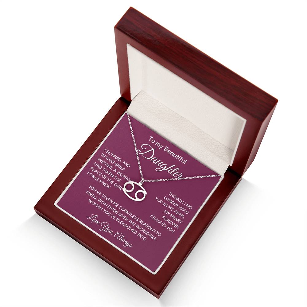 Gift For Daughter Zodiac Symbol Necklace With Message Card And Gift Box - I Once Knew