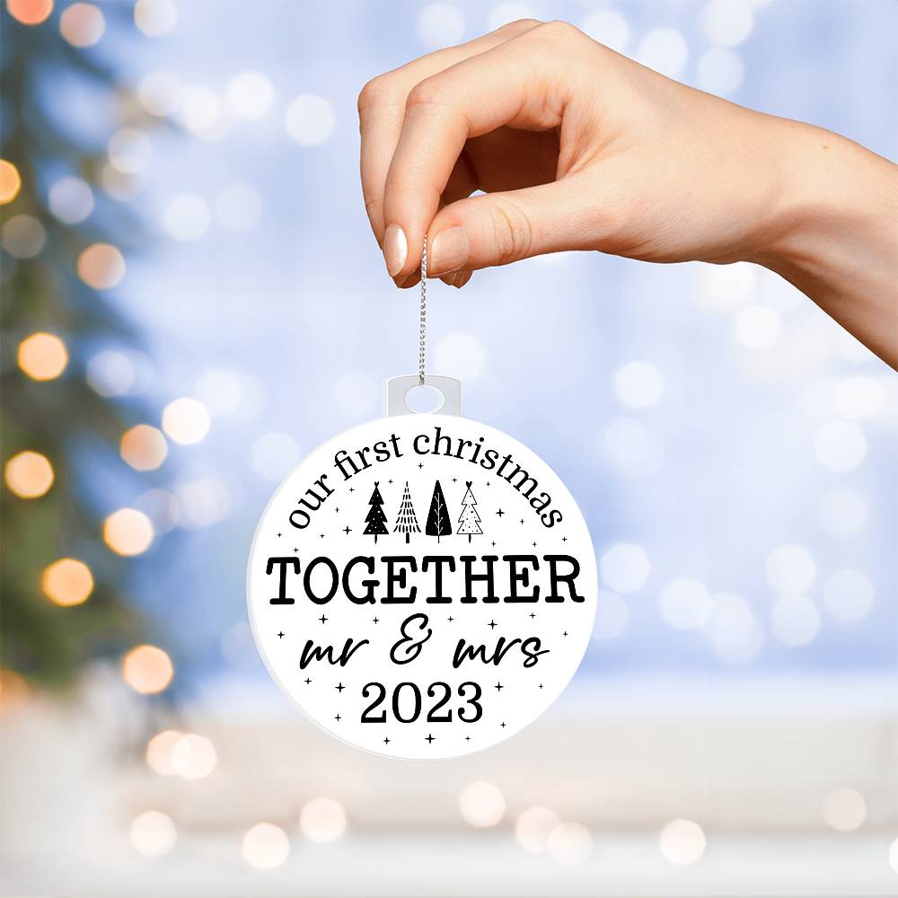 Acrylic Christmas Gift Ornament - Our First Christmas Together