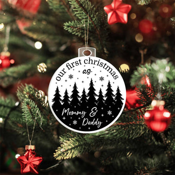 Acrylic Christmas Gift Ornament - Our First Christmas As Mommy & Daddy