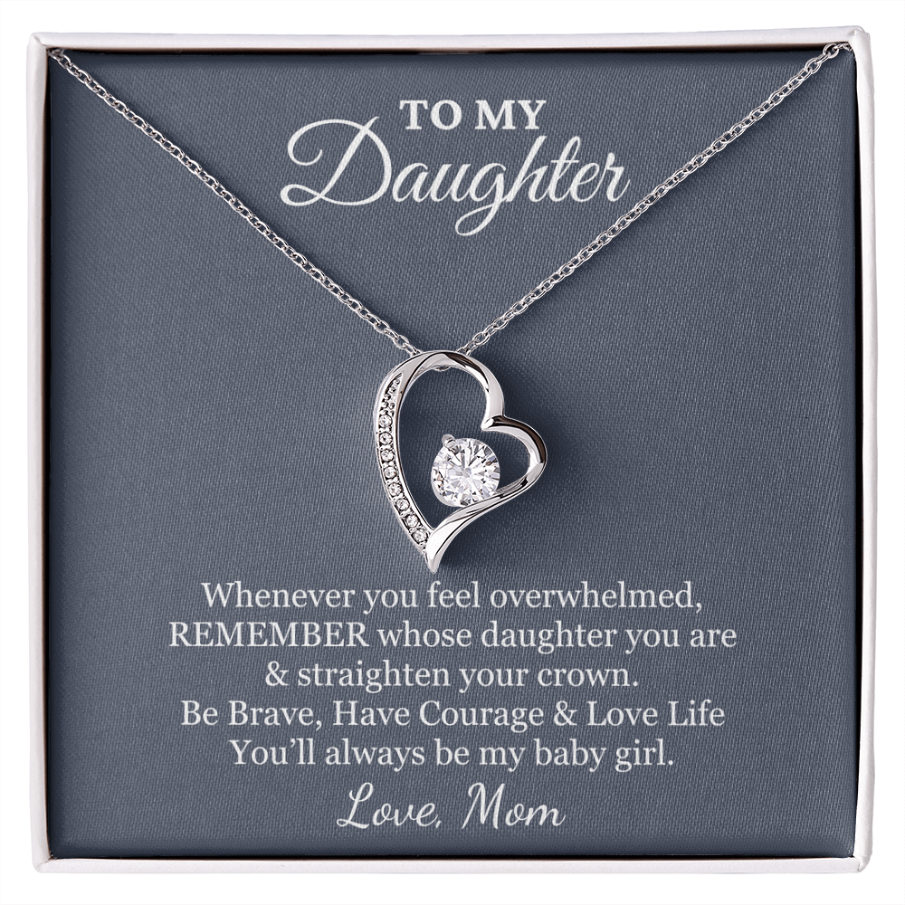 To My Daughter Necklace from Mom – My Baby Girl