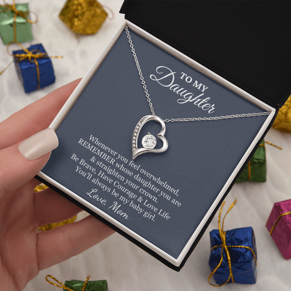 To My Daughter Necklace from Mom – My Baby Girl