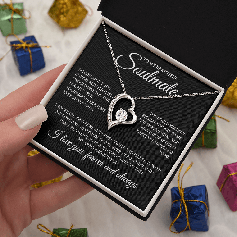 Forever Love Soulmate Heart Pendant Necklace