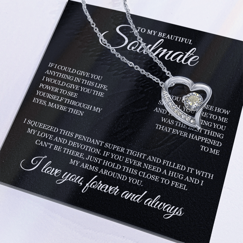 Forever Love Soulmate Heart Pendant Necklace