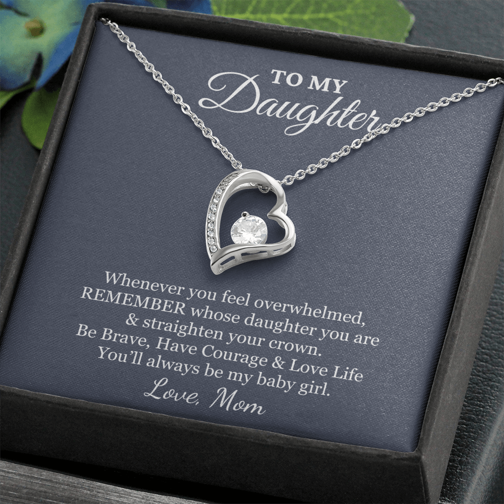 To My Daughter Necklace from Mom – My Baby Girl