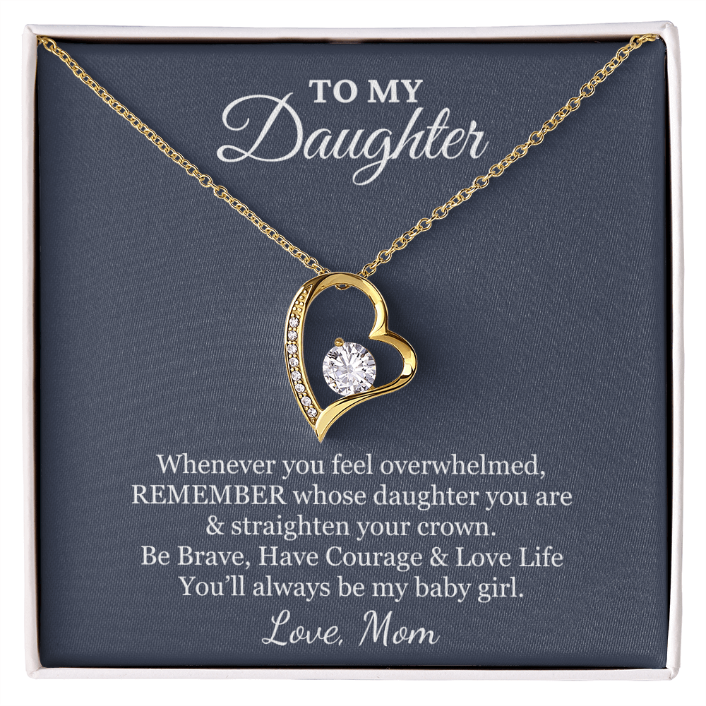 To My Daughter Necklace from Mom – My Baby Girl