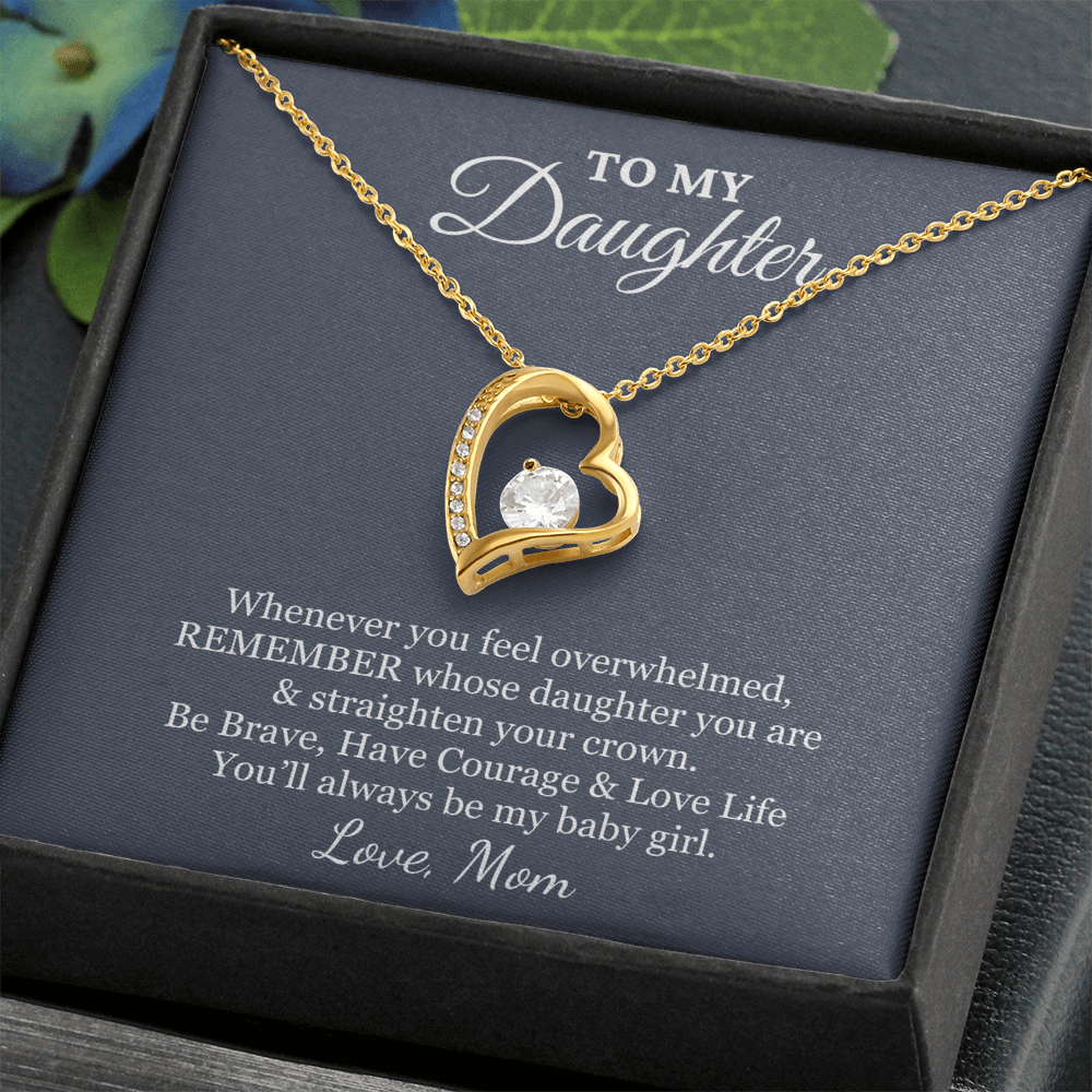 To My Daughter Necklace from Mom – My Baby Girl