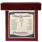 Graduation Name Necklace for Her – Personalized Graduation Gift with Message Card & Gift Box