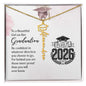Graduation Name Necklace for Daughter – Personalized Graduation Gift with Message Card & Gift Box