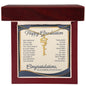 Graduation Name Necklace for Her – Personalized Graduation Gift with Message Card & Gift Box
