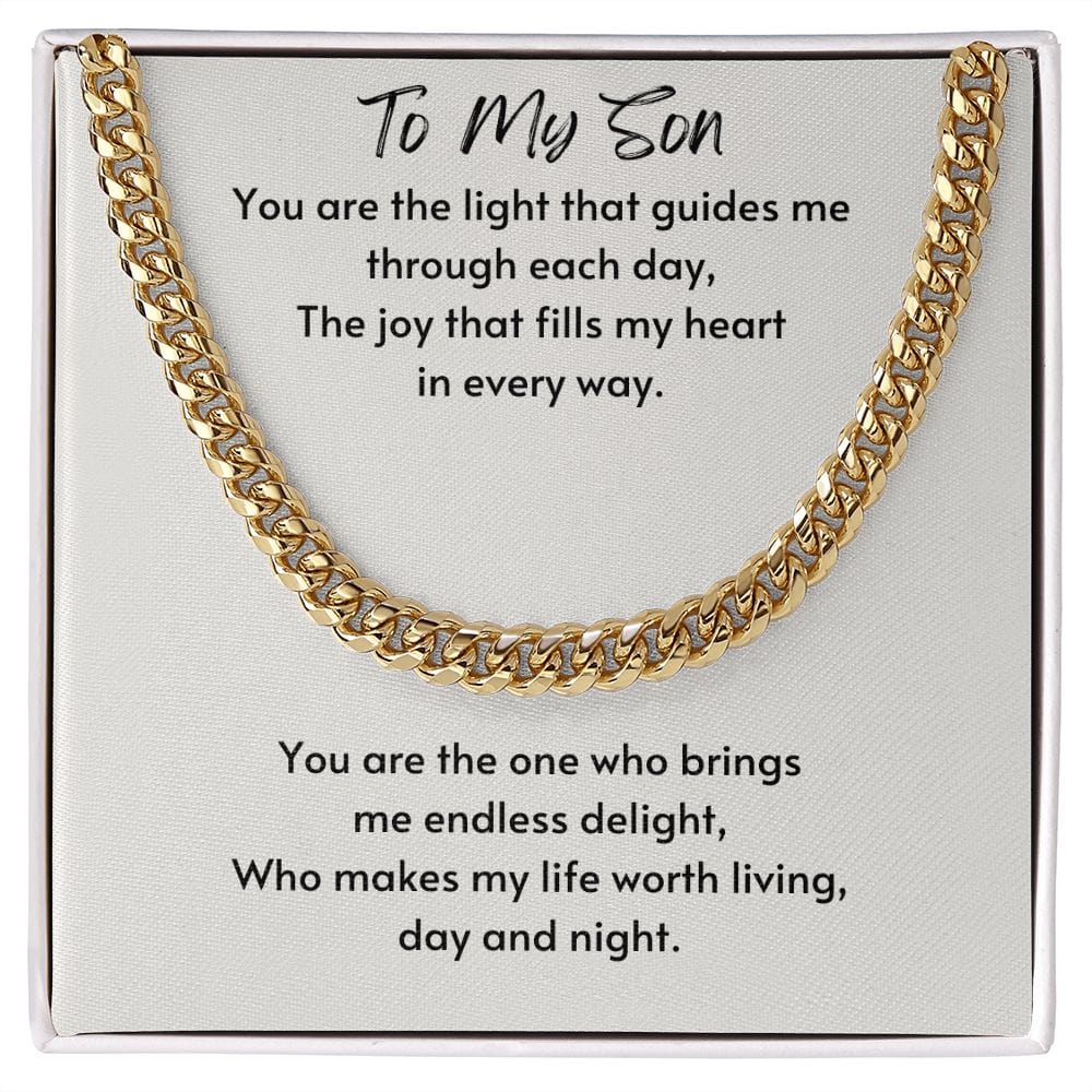 Gift For Son, Son Gifts from Mom and Dad, Mother and Son Necklace, Birthday Gift For My Son, Father Son Gifts, Cuban Link Chain Necklace