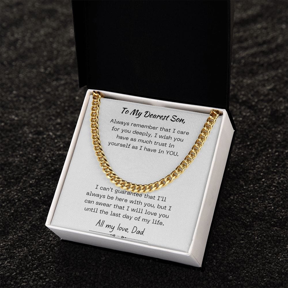Gift For Son, Son Gifts from Mom and Dad, Mother and Son Necklace, Birthday Gift For My Son, Father Son Gifts, Cuban Link Chain Necklace