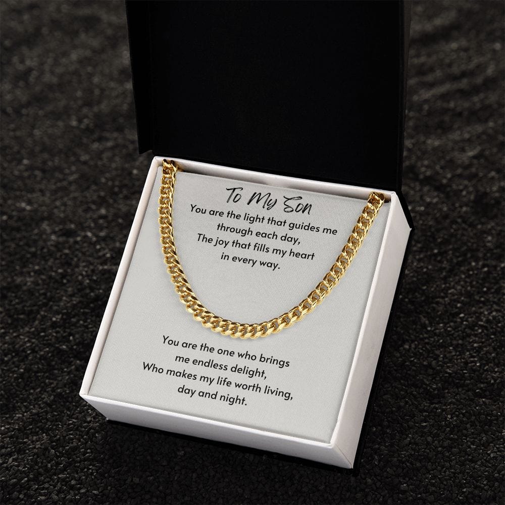 Gift For Son, Son Gifts from Mom and Dad, Mother and Son Necklace, Birthday Gift For My Son, Father Son Gifts, Cuban Link Chain Necklace