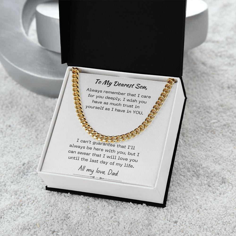 Gift For Son, Son Gifts from Mom and Dad, Mother and Son Necklace, Birthday Gift For My Son, Father Son Gifts, Cuban Link Chain Necklace
