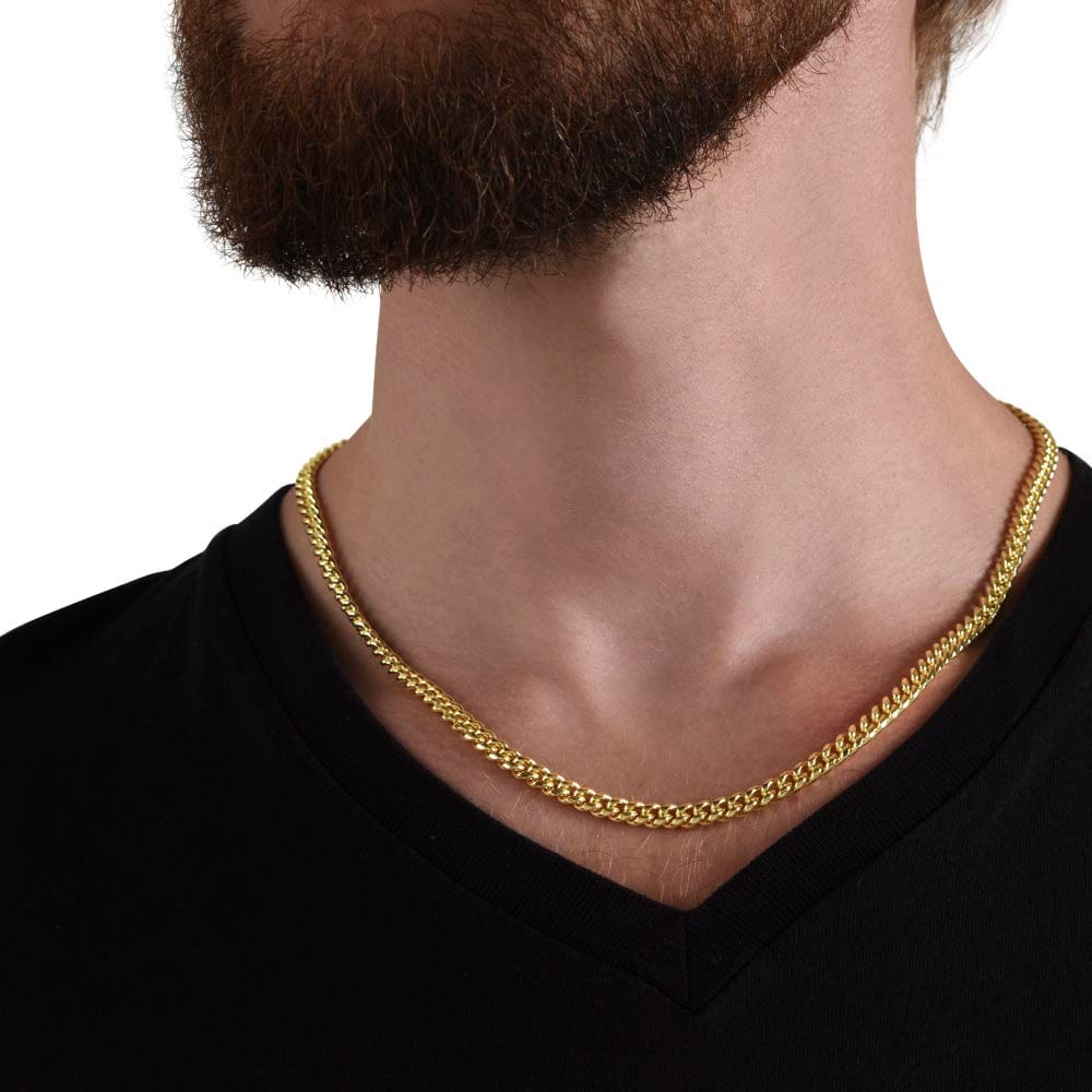 Gift For Son, Son Gifts from Mom and Dad, Mother and Son Necklace, Birthday Gift For My Son, Father Son Gifts, Cuban Link Chain Necklace