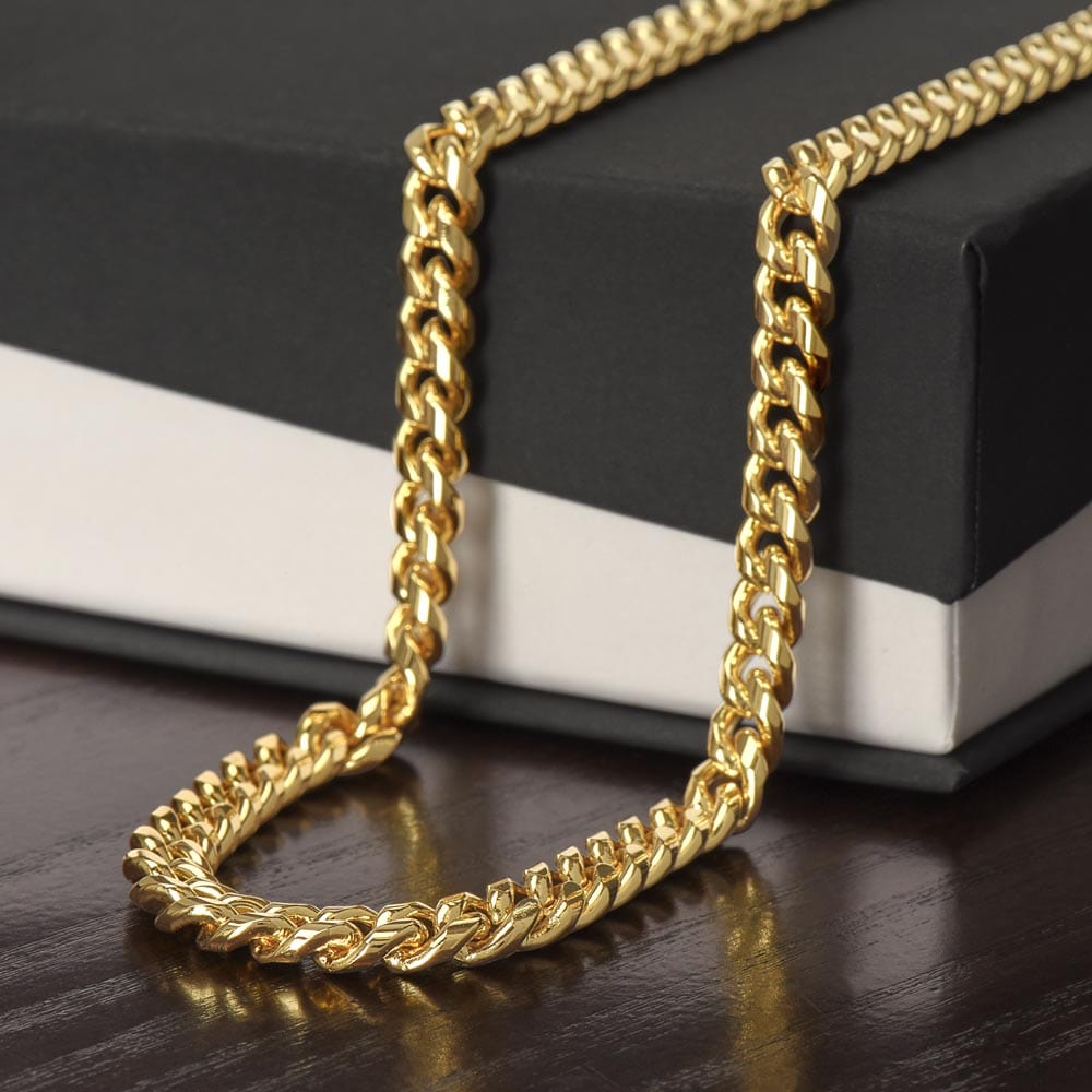 Gift For Soulmate, Valentine's Day Gift for Him, Unique Gift for Soulmate, Cuban Chain Necklace for Men
