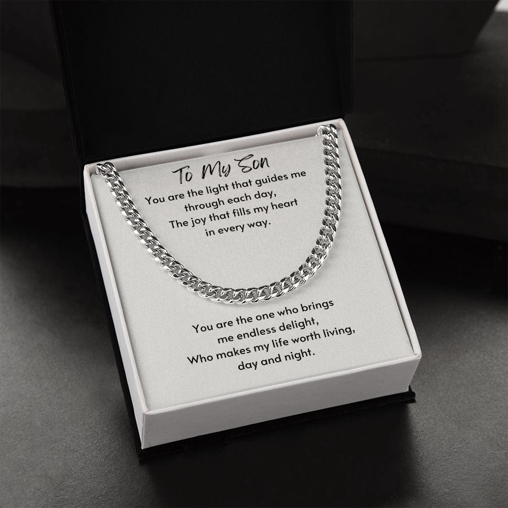 Gift For Son, Son Gifts from Mom and Dad, Mother and Son Necklace, Birthday Gift For My Son, Father Son Gifts, Cuban Link Chain Necklace