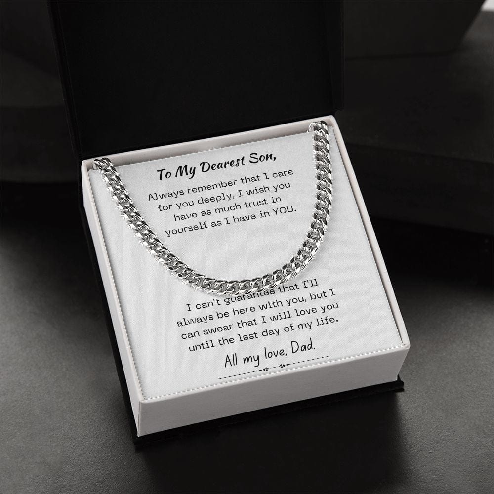 Gift For Son, Son Gifts from Mom and Dad, Mother and Son Necklace, Birthday Gift For My Son, Father Son Gifts, Cuban Link Chain Necklace