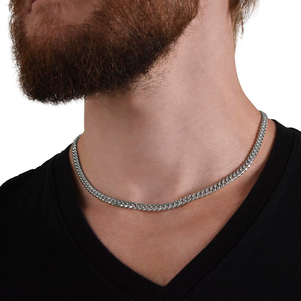 Gift For Soulmate, Valentine's Day Gift for Him, Unique Gift for Soulmate, Cuban Chain Necklace for Men