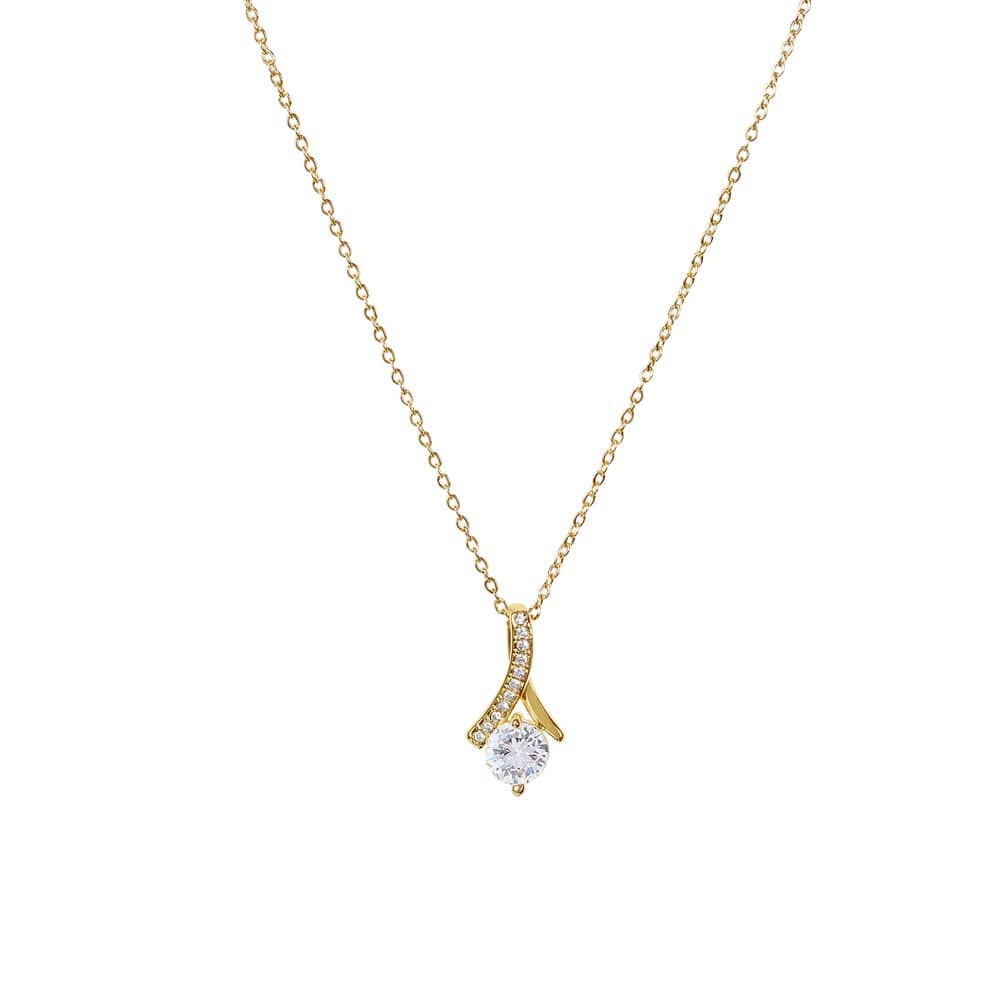 Granddaughter Gifts From Grandma, Granddaughter Birthday Message Card Necklace From Grandmother or Grandpa, Alluring Beauty Necklace Present with Message Card and Gift Box