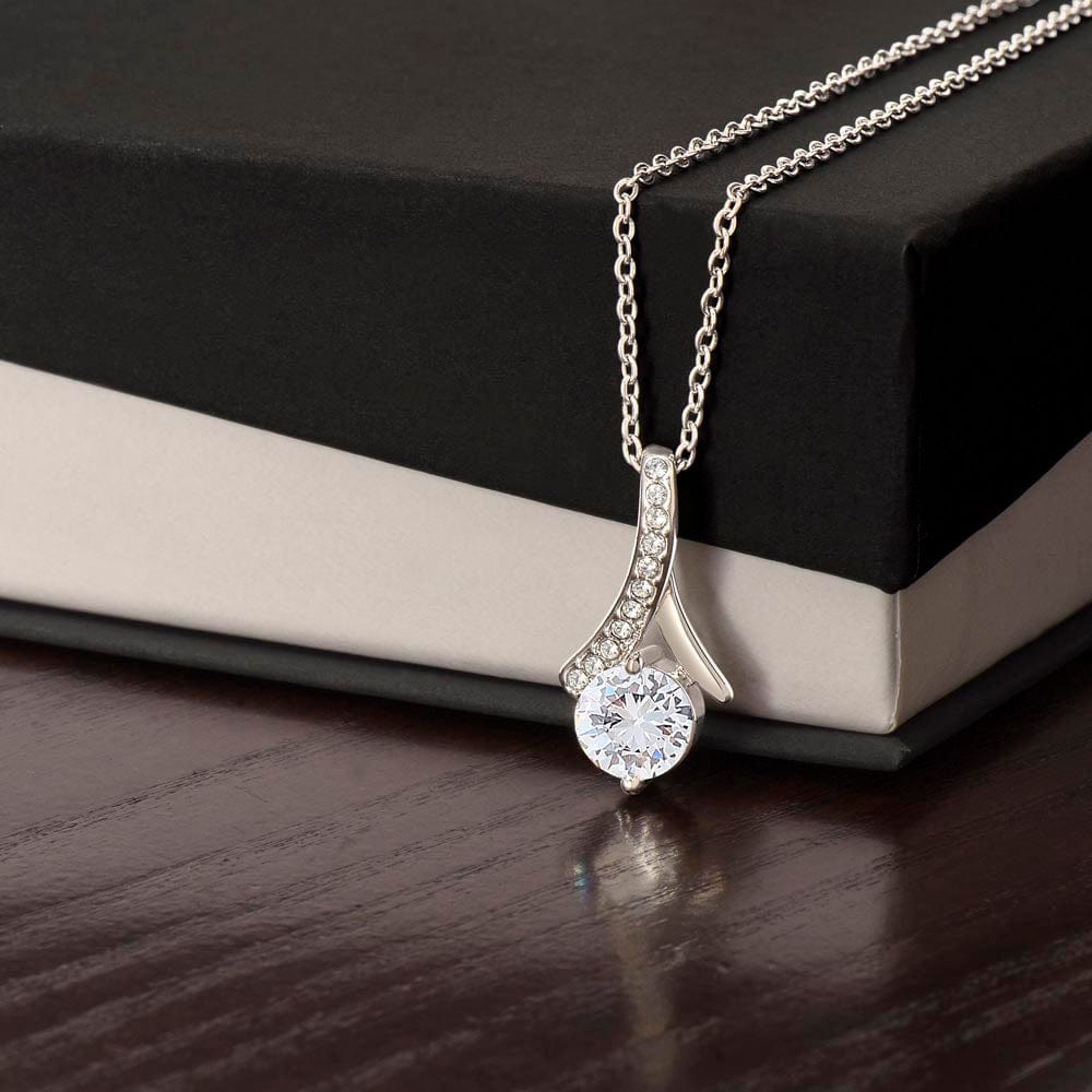 Gift For Granddaughter, Alluring Beauty Necklace Present with Message Card and Gift Box