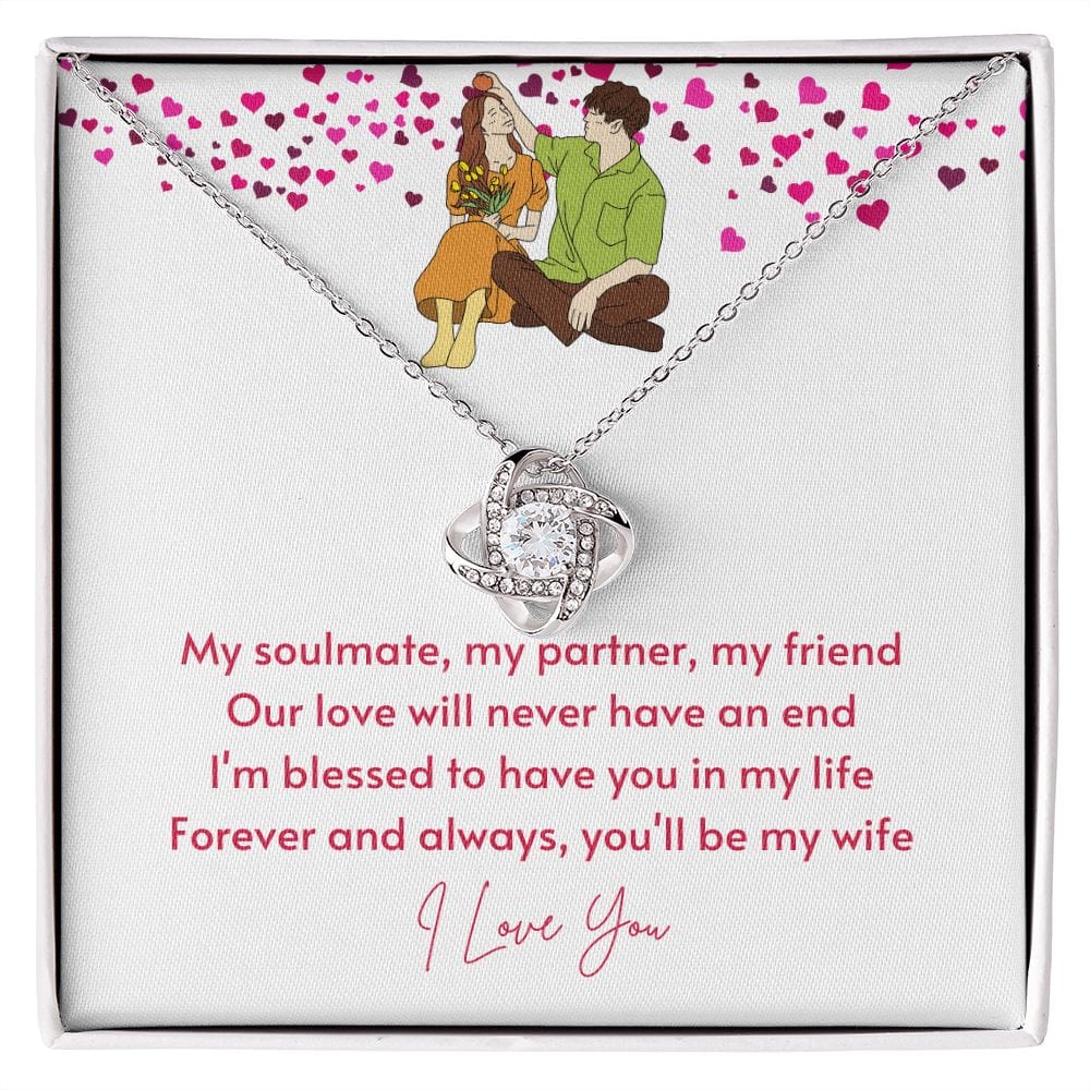 A Sentimental Necklace Gift for Your Beloved Wife with Message Card and Elegant Gift Box