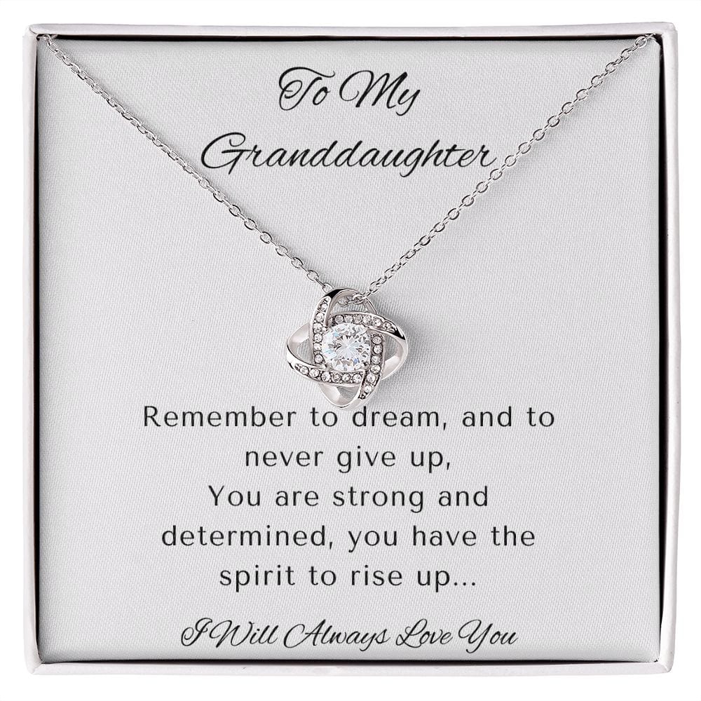 Gift for Granddaughter, Granddaughter Gifts from Grandma and Grandpa, Granddaughter Birthday Gift, Love Knot Necklace