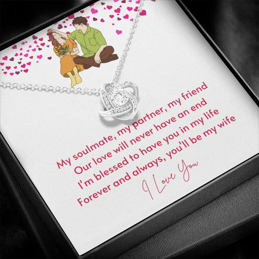 A Sentimental Necklace Gift for Your Beloved Wife with Message Card and Elegant Gift Box