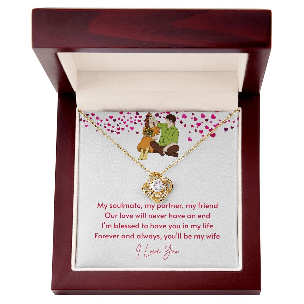 A Sentimental Necklace Gift for Your Beloved Wife with Message Card and Elegant Gift Box