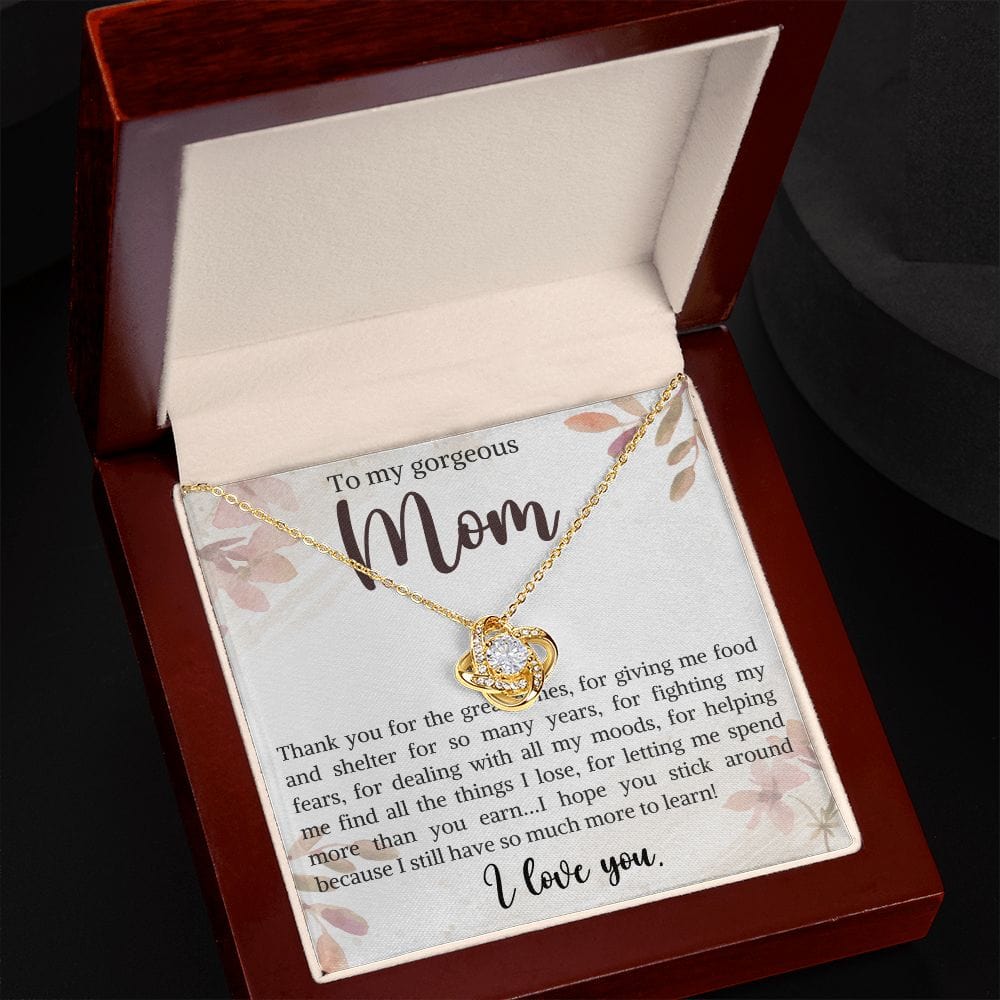 Gift For Mom - Thank You For The Great Genes, Love Knot Necklace Gift