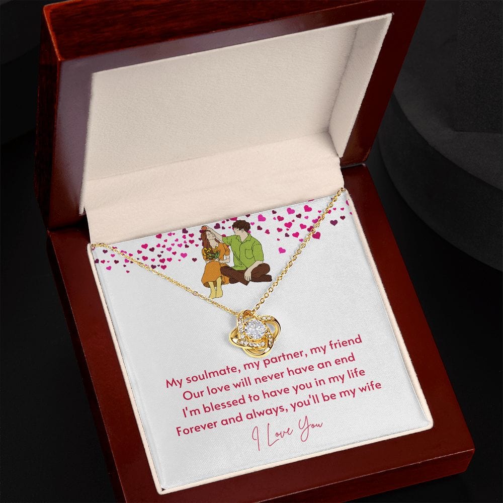 A Sentimental Necklace Gift for Your Beloved Wife with Message Card and Elegant Gift Box