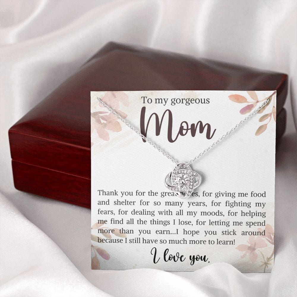 Gift For Mom - Thank You For The Great Genes, Love Knot Necklace Gift
