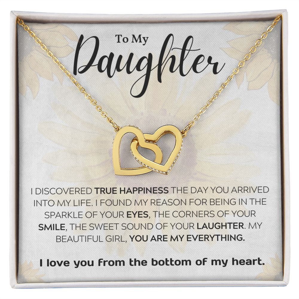 Gift For Daughter From Mom or Dad With Message Card And Gift Box - True Happiness
