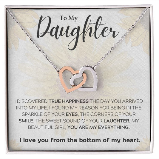 Gift For Daughter From Mom or Dad With Message Card And Gift Box - True Happiness